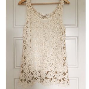Kenar Cotton Crocheted Tank Top